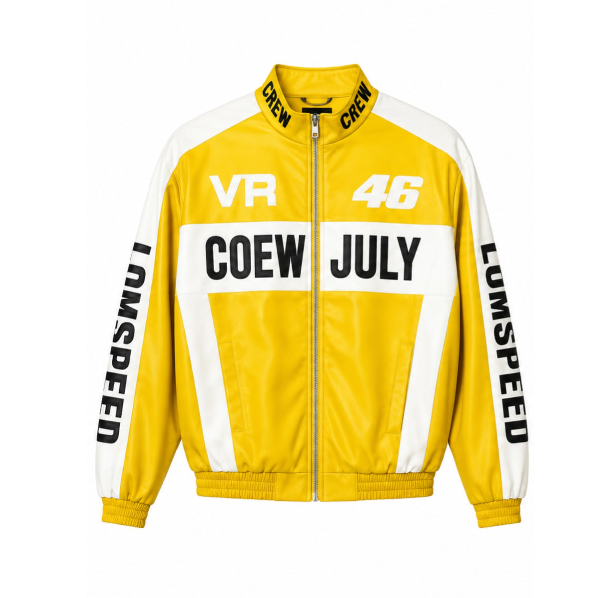 VR 46 Yellow Leather Jacket