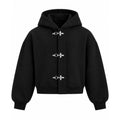 Black Fireman Clasp Hoodie