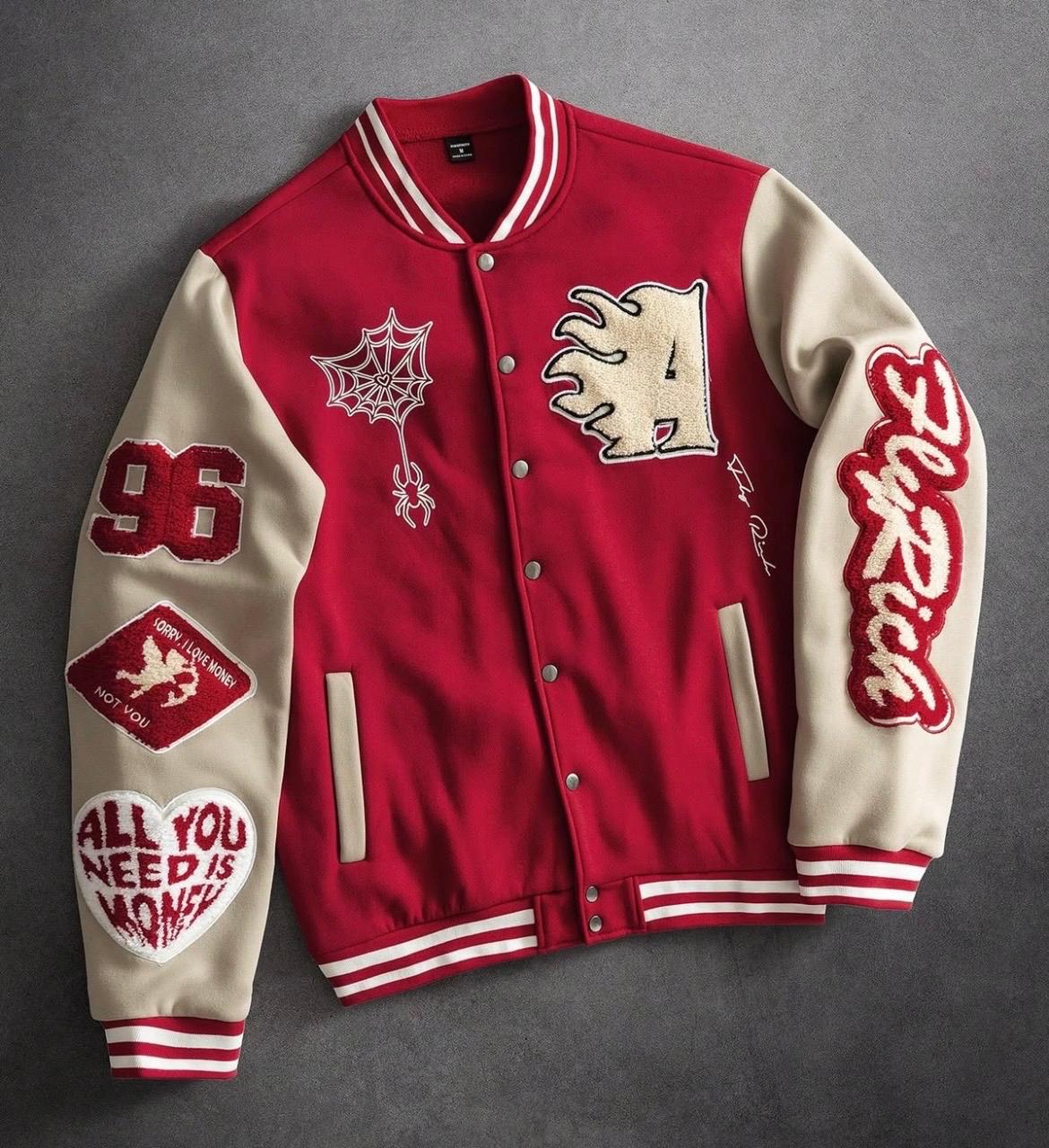 Imported Embroidered Varsity Jacket