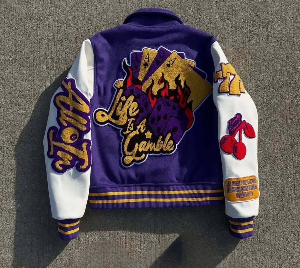 Imported Embroidered Varsity Jacket