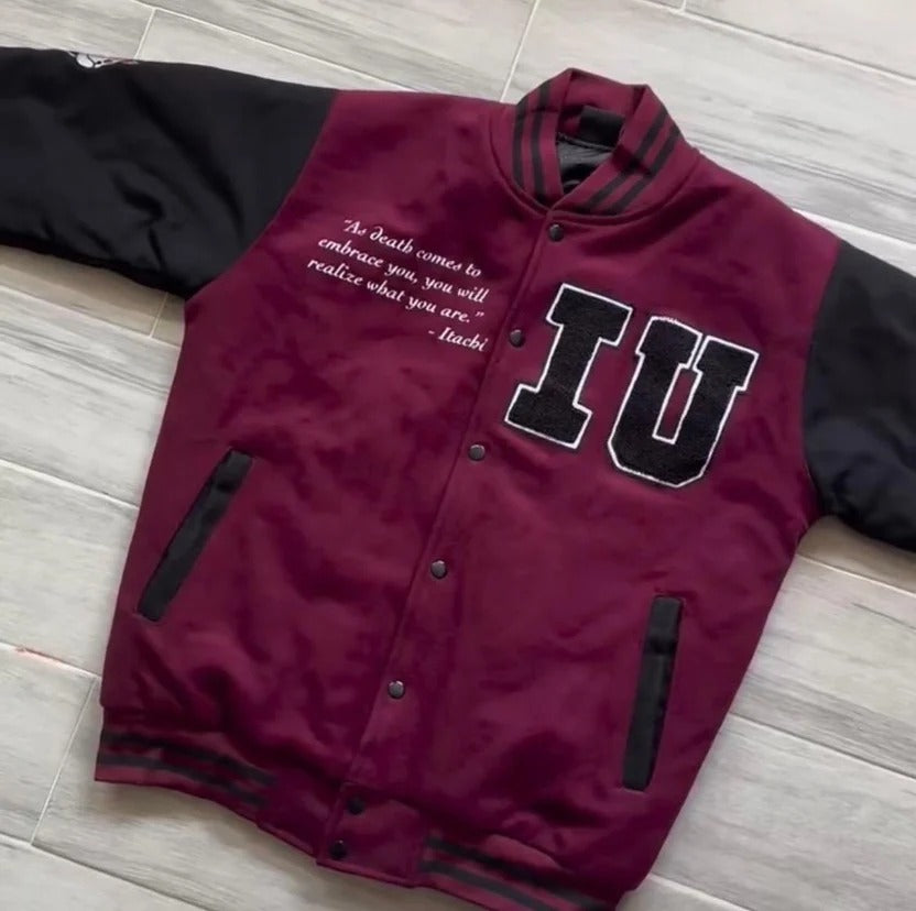 Itachi Varsity Jacket | Embroidered Varsity Jacket | Anime Merch