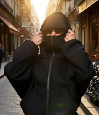Black Balaclava Ninja Hoodie