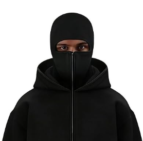 Black Balaclava Ninja Hoodie