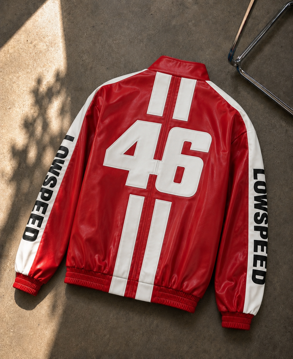 VR 46 Red Leather Jacket