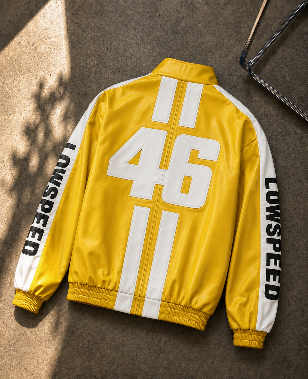 VR 46 Yellow Leather Jacket