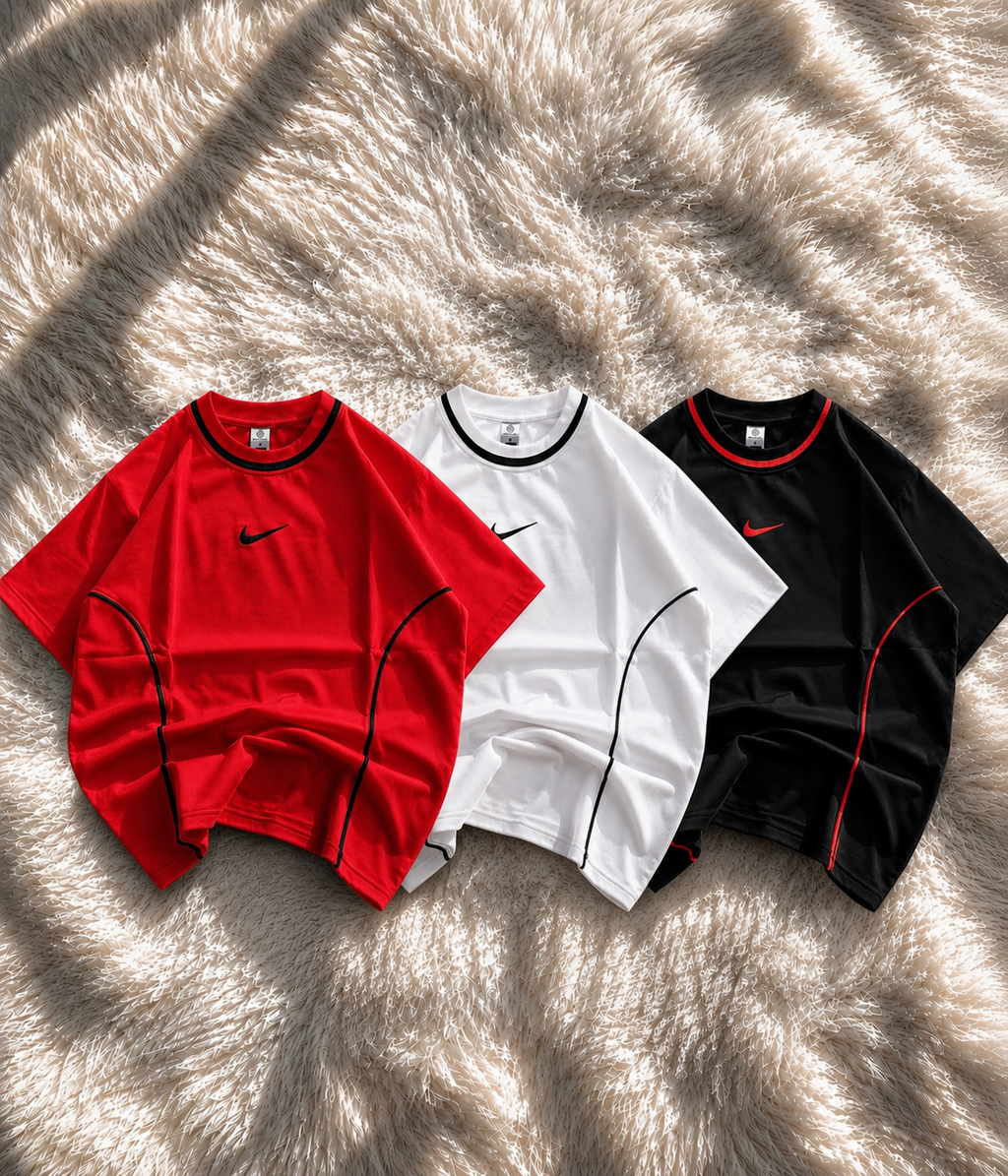 Oversized T-Shirt With Piping | 3 Tshirt Combo