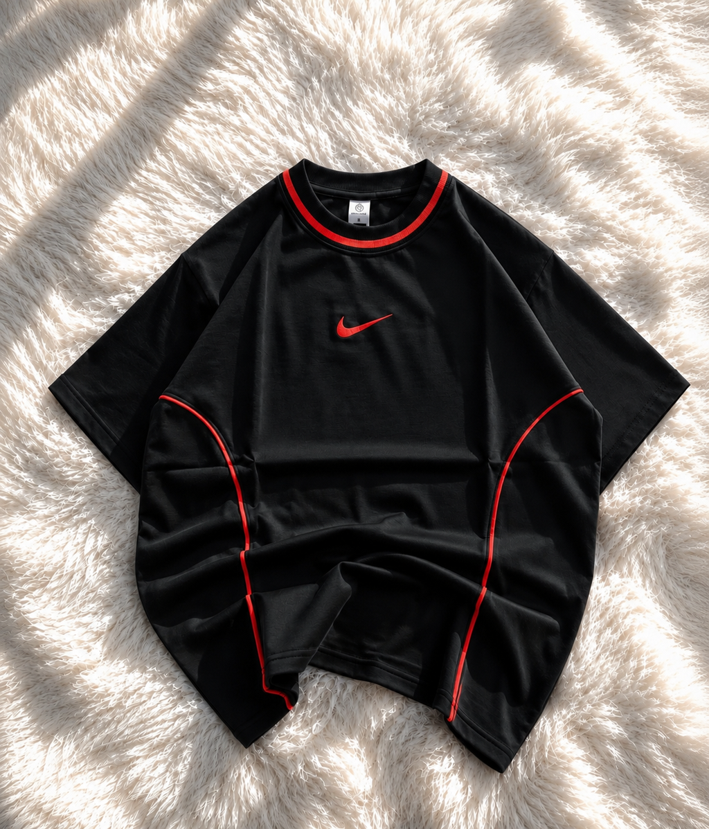 Oversized T-Shirt With Piping | Streetwear Tee