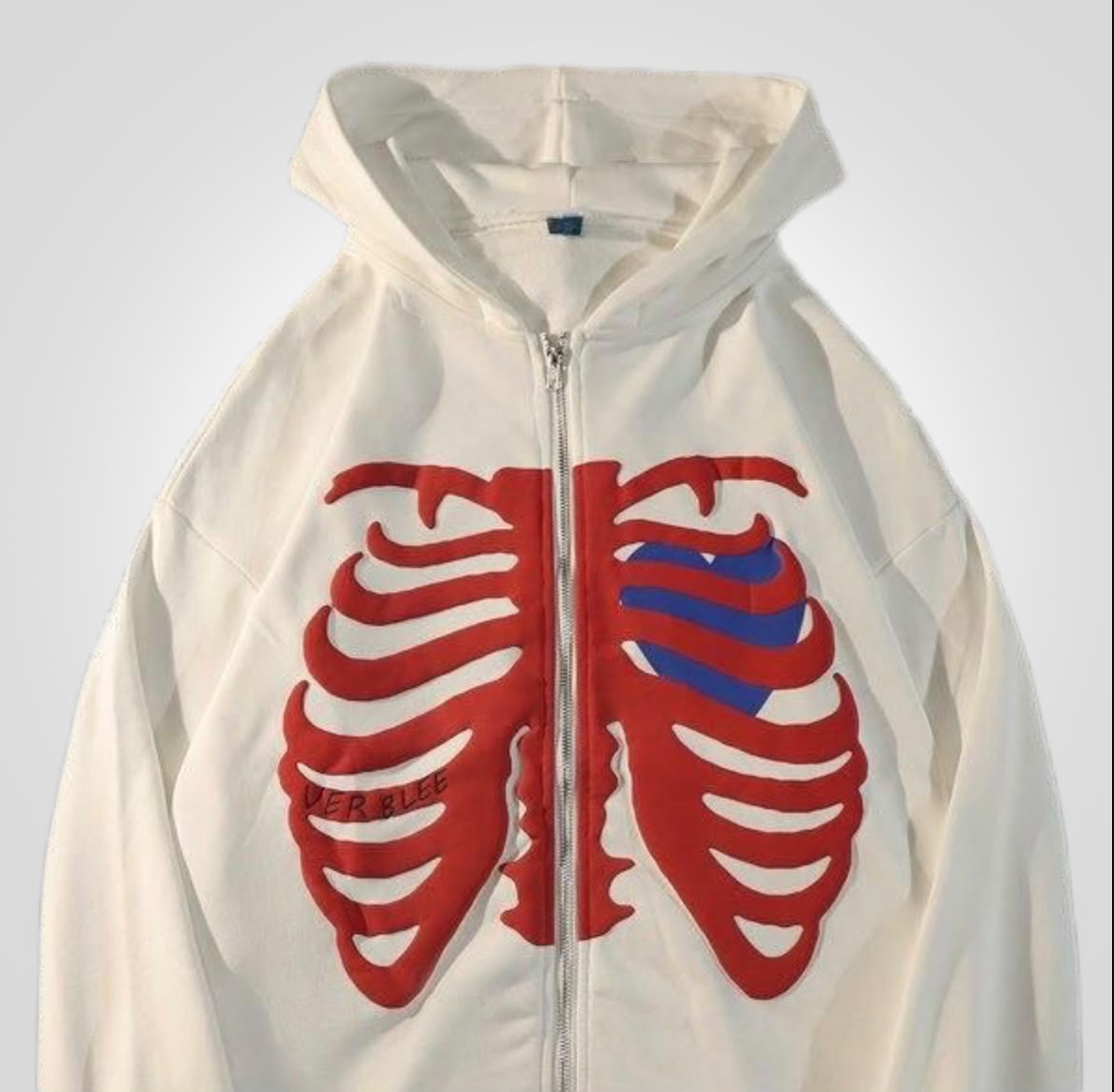 Y2K Skeleton Zipper Hoodie